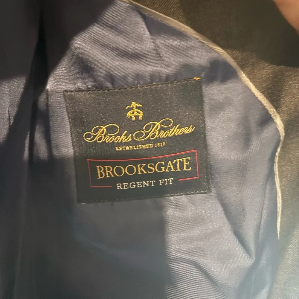Brooks Brothers Brooksgate Regent Charcoal Blazer 40S- Vitale Barberis Canonico